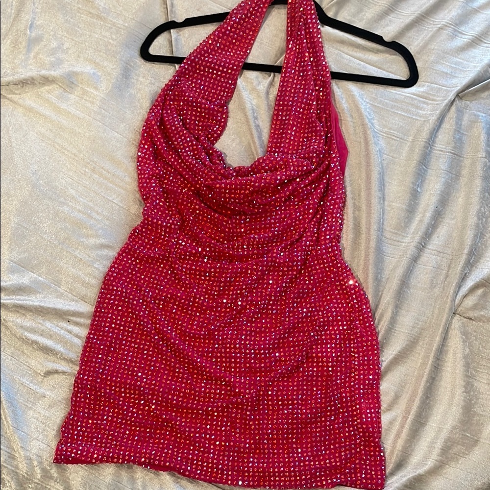 Oh Polly Red Backless Dress